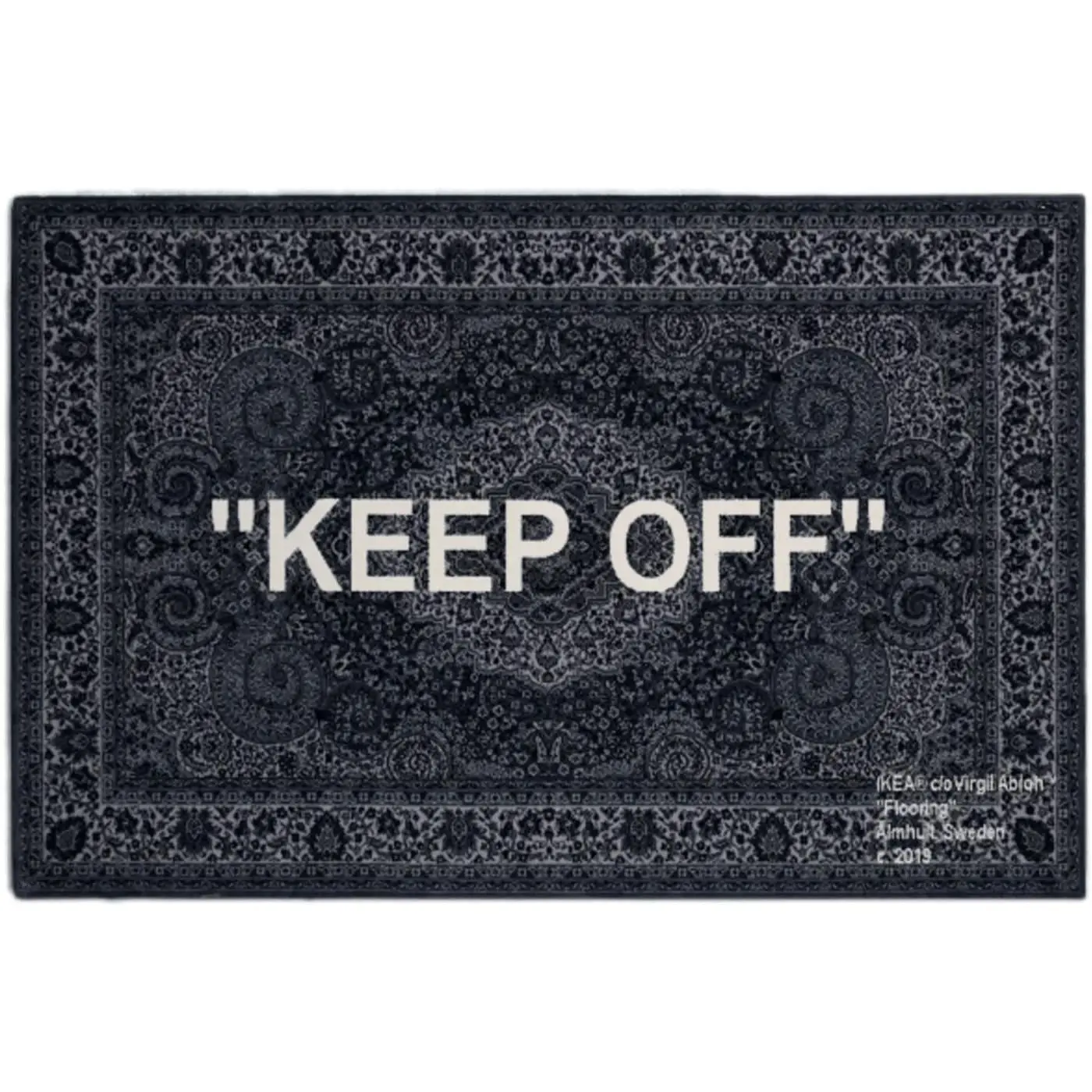 Virgil Abloh x IKEA "KEEP OFF" Rug 200x300 CM Grey/White