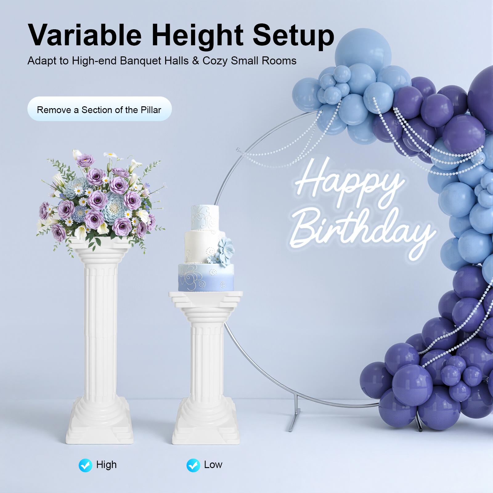 4 Pack White Plastic European Style Columnar Pillars for Garden Wedding Party Decoration Outdoor Courtyard Church Hotel 86cm Tall 4 Pack White Plastic European Style Columnar Pillars for Garden Wedding Party Decoration Outdoor Courtyard Church Hotel 86cm Tall