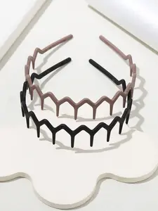 2pcs Toothed Wavy Headband, Simple Anti-Slip Suitable For Men & Women Haircare And Skin Care,Hairband ,Hair Hoop,Hairband,Hair Hoop ,Zig Zag HeadbandHeadbands, Zigzag Headband