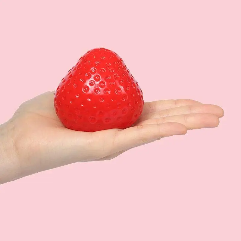 Auction Squishy Strawberry Ball - Soft Squeeze Toy