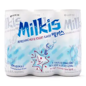 Lotte Milkis Soda Drink, Milk and Yogurt Flavor 250ml Lotte Milkis Soda Drink, Milk and Yogurt Flavor 250ml