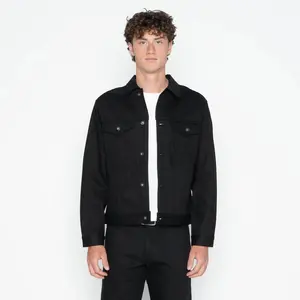 Naked and Famous  - Solid Black Selvage Denim Jacket