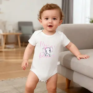 Mama's Peanut - Sweet Elephant Baby Baby Bodysuit, Funny Infant Newborn Clothes 100% Cotton Jumpsuits Baby Boys Girls Casual Rompers Baby Gift Baby Short Sleeves Onesie Clothes Letter Pattern Baby Outfit for Outdoor Indoor