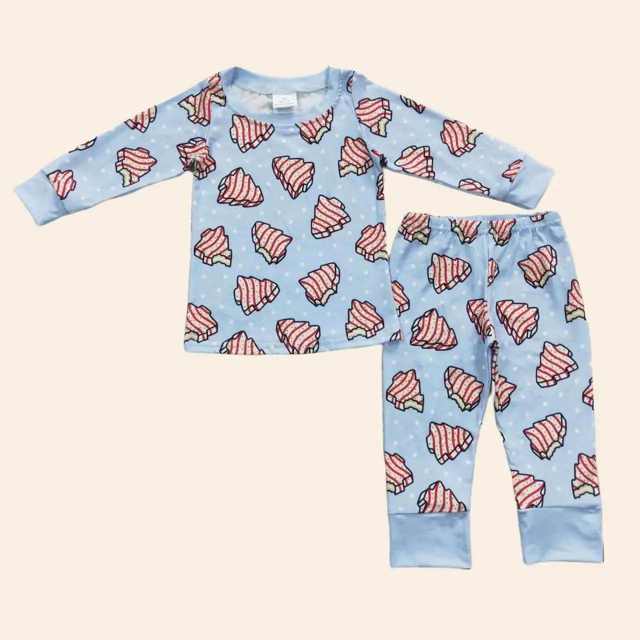 UWH Boy Christmas Pajamas Outfit Blue Christmas Clothing Set