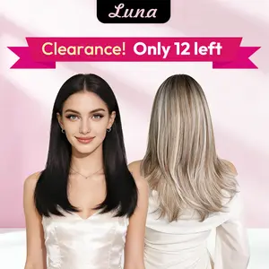 [Mother's Day gift] VSIGN Ash Chestnut Brown Highlight Natural Black 13×6 HD Lace Frontal Straight Layered Free part Pre-Plucked Hairline Lightweight Wolf Cut Heat Resistant Synthetic wig [Luna]