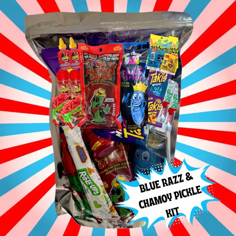 Blue Razz And Chamoy Pickle Kit - Most Trending Combo Blue Razz And Chamoy Pickle Kit - Most Trending Combo