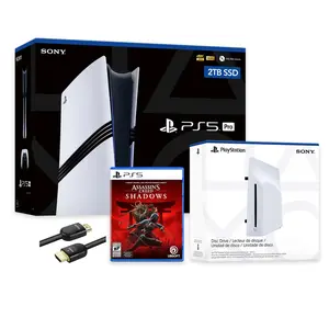 PlayStation 5 Pro 2TB SSD Console with Disc Drive, Wireless Controller and Assassin’s Creed Shadows - CFI-7019 PS5 Pro
