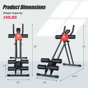 Foldable Ab Workout Machine With 3 Resistance Levels – Full Body Home Gym Equipment For Core, Arms, Legs & Glutes – Compact Fitness Trainer With Foam Padding