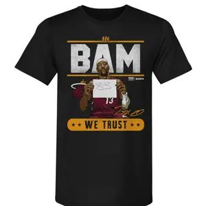 In Bam We Trust T-Shirt, Bam Adebayo Miami Basketball Graphic Tee,Player Fan Shirt, Sports Streetwear Apparel for Men Women