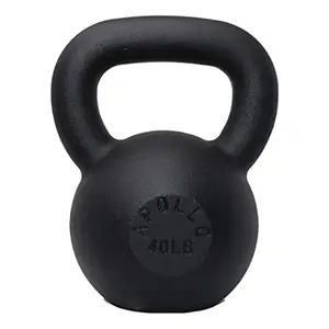 A4A 40LB  Powder Coated Cast Iron Kettlebell for Men and Women's Gym, Same Family Kettlebell