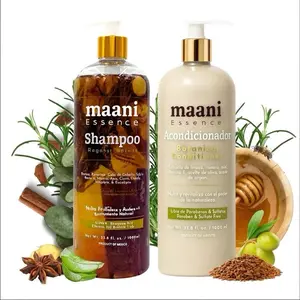 Viral New Herbal Shampoo 1000ml + Conditioner - With Real Pieces of Rosemary, Cinnamon, Anise, Clove, Aloe, Ginger, & Eucalyptus - Fortalece, Regenera, Acelera Crecimiento – 100% Natural & Handcrafted