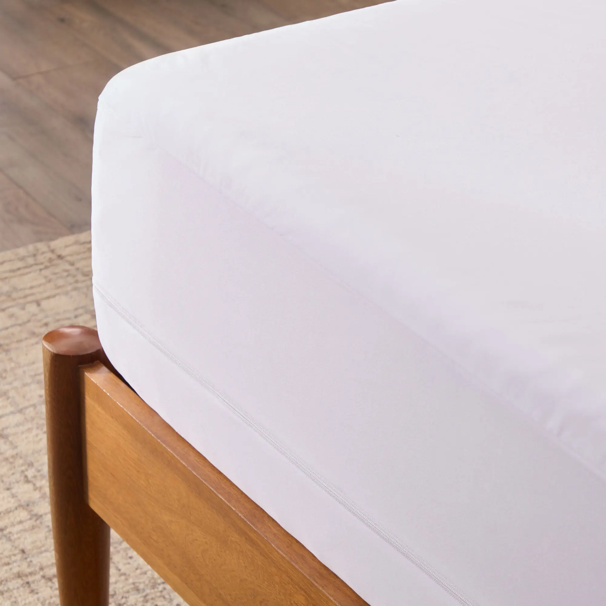 Zippered Smooth Fabric Mattress Encasement Protector - 1 Size, Elasticized Fit, 360-Degree Protection Bedding Liner, Deters Bed Bugs, Bug Free & Cover Mattress Pads Toppers & Protectors, Protect Cover, One Size