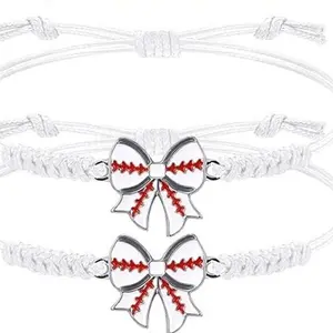 Baseball Bow Bracelet