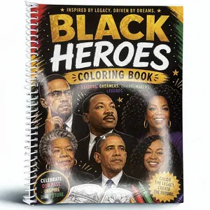The Black Heroes Coloring Book: Volume 1, Artist-Friendly Graphic Marker Paper-Based Precision Coloring Book for Craft Enthusiasts, Artist-Friendly Coloring Book