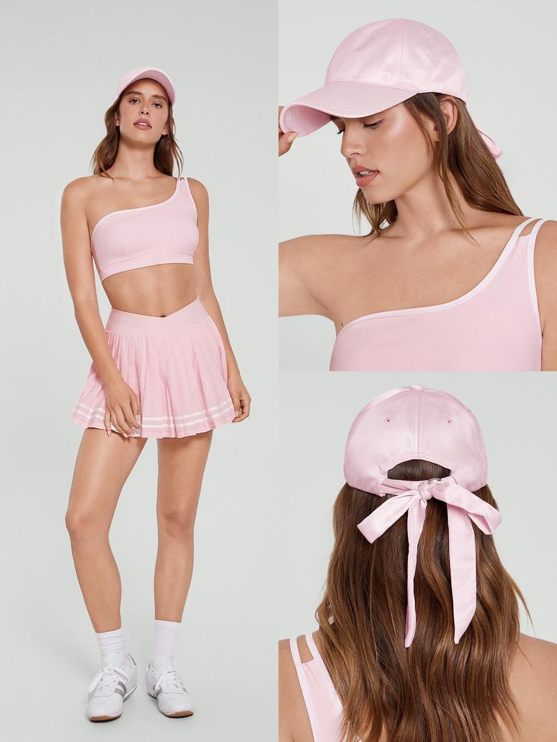 GLOWMODE Glow Everywhere Lightweight Satin Built-In Mesh Sweatband Adjustable Cap Hat Travel Vacation Daily Casual Wear