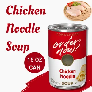 Condensed Chicken Noodle Soup, Classic Comfort Broth with Noodles, Quick Heat Meal, 10.75 oz Can