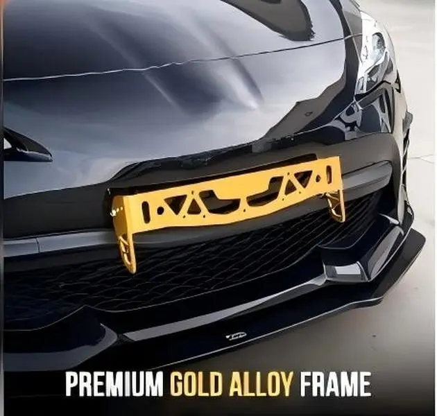 Rotatable Aluminum Hollow-Out License Plate Holder with Frame - Automotive Car Exterior Accessory, License Plate Protector for Car, Truck Show Accessories, Car Accessories