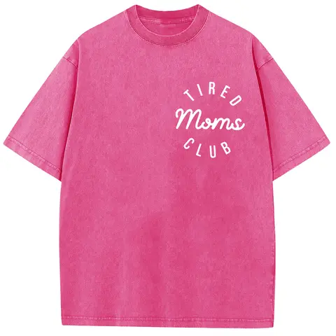 Women's Acid-Dyed Vintage Cotton Oversized Graphic Short-Sleeve Round Neck Top - Comfortable Streetwear Tshirt, Summer Casual Outdoor Wear, Mother's Day Gift (Oversized Graphic Tee, T Shirts for Women)
