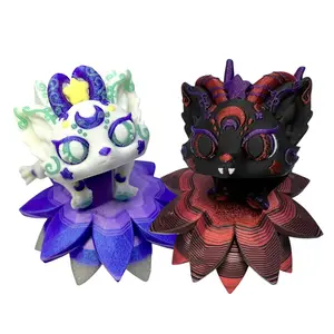 Angel & Demon Lunar Foxes – Lilly & Lilith - 3d printed - collectible figurine