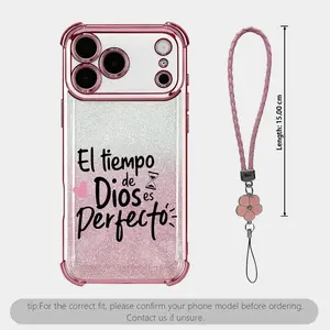Shockproof Glitter Phone Case For Women Religious Faith Gift For  iPhone iPhone 17Pro Max Air 16 15Plus 14 13 12 11 XR XS S25 S24 S23 S22 Electroplated Bumper With Flower Lanyard NN123