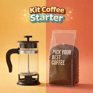 Kit Coffee Starter - French Press + The Colombian Coffee of your preference (454g or 16oz)