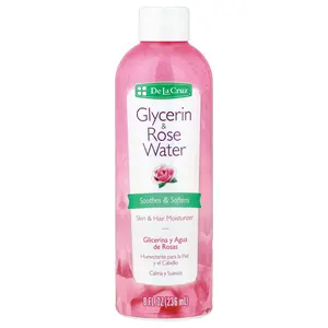 De La Cruz Glycerin & Rose Water, Skin & Hair Moisturizer, 8 fl oz (236 ml)