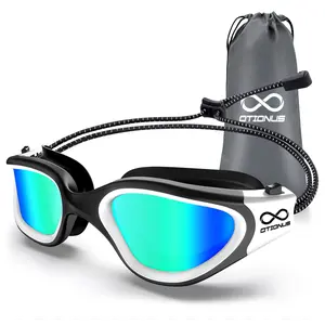 [Creator’s Pick] Otionus Swim Goggles, Polarized Adult Swimming Goggles Bungee Strap No Hair Pulling Anti-fog Pool Goggles for Men Women