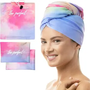 Microfiber Hair Plopping Towel Set - Super Absorbent Anti-Frizz Hair Drying Wrap + 2 Curl Scrunching Towels - Fast Drying, Lightweight, Perfect for Women, Girls & All Hair Types