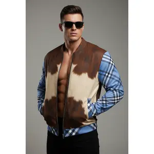 Cowhide Royale™ Plaid Fusion Unisex Bomber Jacket