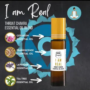 SOUL Manifesta I am REAL Throat Chakra Essential Oil Blend Wellness Aromatherapy Therapeutic spell oil natural focus