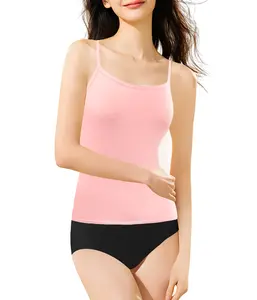 Women’s Slim Fit Camisole – Seamless Lightweight Super Soft Layering Tank with Breathable Fabric & Stretchable Material for Ultimate Comfort Womenswear Spaghetti Straps Tops Clothes