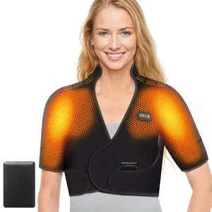 Heating Pad for Neck Shoulders And Back with 10000mAh Battery, Better Fit Weighted Electric Heat Pad Large Heated Wrap Light Beige Friendly, 3 Heat Settings, Timing Function, Christmas Gifts for Women, Men Mother Father's Day, Halloween, Ne