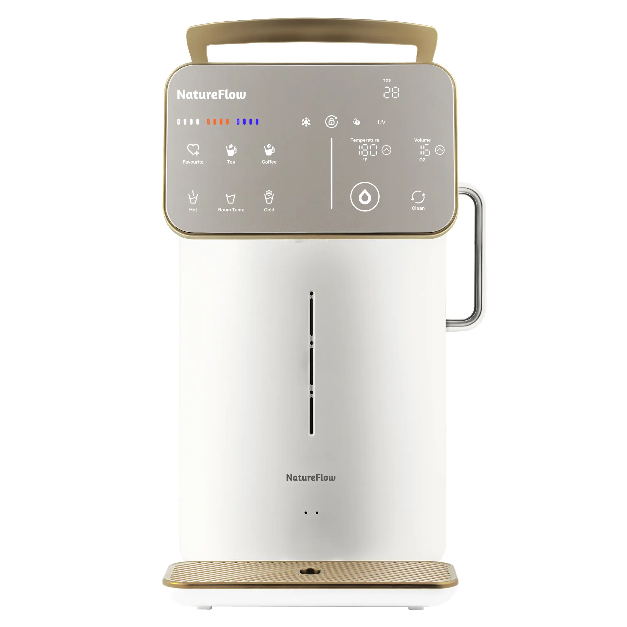 NatureFlow Y6 Desktop Reverse Osmosis Hot and Cold Water Mineralization System  certified by FDA/NSF/UL standards