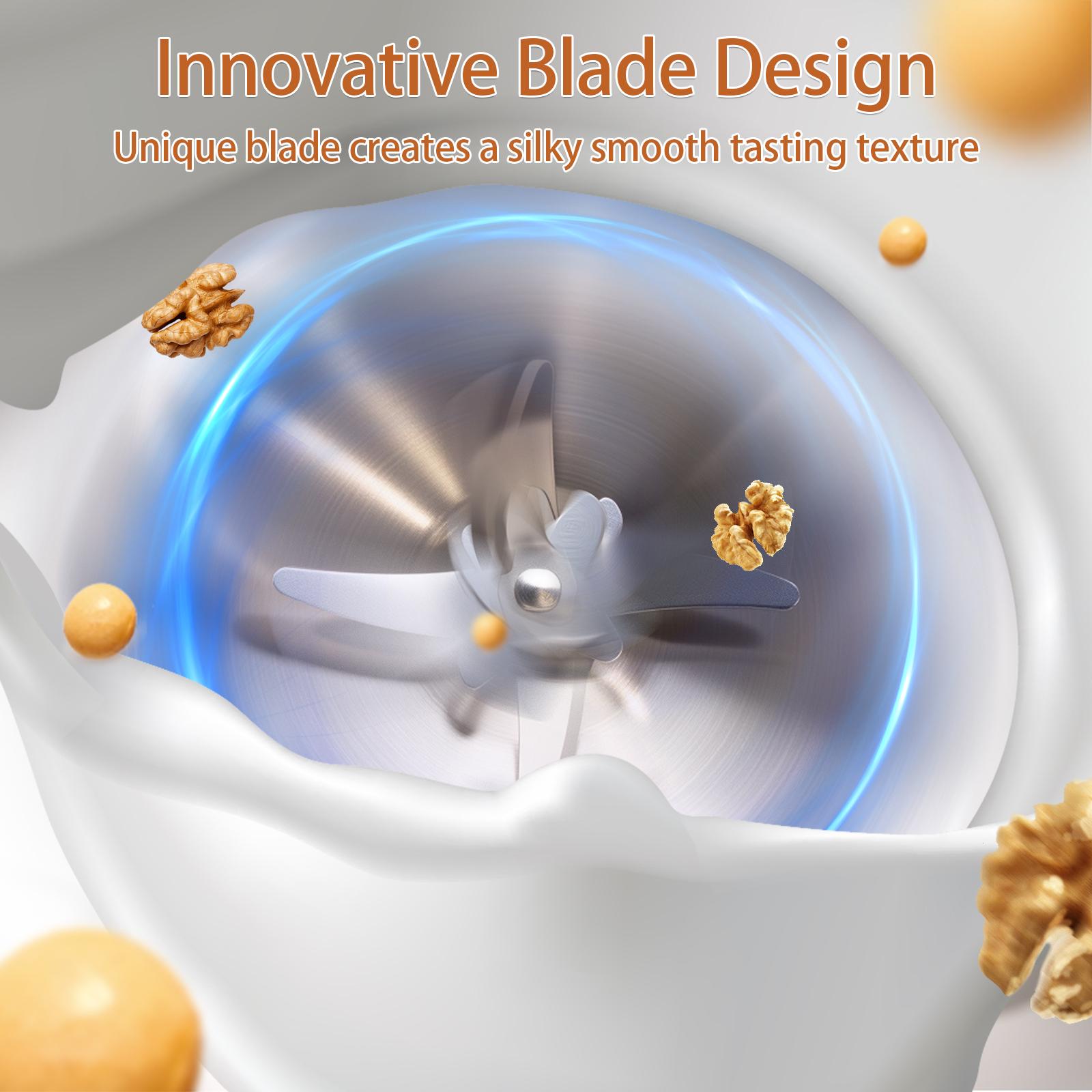 8-in-1 Multifunctional Automatic Nut Milk Machine&Coffee Maker, 48oz/1.5L Auto Self-Cleaning, Delay Start, Keep Warm, Boil Water – Stainless Steel,White