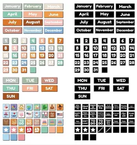 Double-Sided Magnetic Calendar Numbers Month Week and Holiday Labels Dates Indicators Sets for Whiteboard and Refrigerator Classroom Teacher Supplies School Home Office