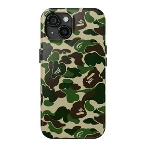 Bape Protective Camo Streetwear Phone CaseSuitable for iPhone 17/16/15/14/13/12/11 Pro Max/Plus and Samsung Galaxy S23FE/22/23 ImpactResistant Hard Case with Impact DispersionTechnology & Flexible Rubber Liner Glossy FinishUV Protected 2-Piece Design  W13