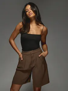 MISSGUIDED Tailored Pleated Bermuda Shorts