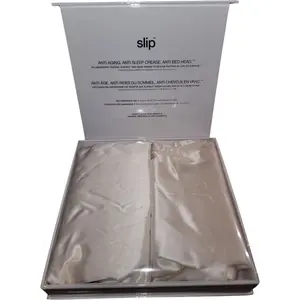 Slip 2 Set of Mulberry Silk Pillowcases white color King Size