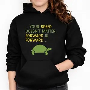 Positive Energy Turtle Hoodie – Long Sleeve Motivational Top to Keep You Moving