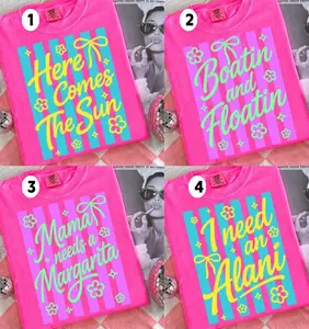 Custom Comfort Colors I Need An Alani Shirt, Beach Life Shirt, Mama Needs Margarita Shirt, Here Comes The Sun Neon Trendy Summer Vibes, Distressed Beach Tee