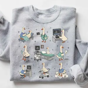 Sonography Tech Silly Goose Sweatshirt, Ultrasound Tech Gift, RDMS Sweatshirt, Sonographer Graduation Gift, OBGYN Nurse Ultrasound Sweater