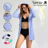 G Gradual Women's UPF 50+ Sun Protection Full-Zip Hoodie Long Jacket - Polyester-Spandex, Lightweight, Moisture-Wicking, Quick-Dry, Plain Sporty Sun Protective Clothing; 1-Piece Crochet Swim Cover Up for Summer Beach, Pool Hiking #outdoorfun