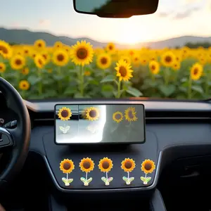 5 Pcs Sunflower,Ornaments for Car,Creative Rocking Ornament,Car Accessories,Sunflower Dashboard Decorations for Mother's Day Home Decor Accents