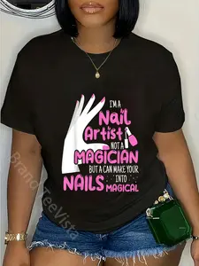 100% Cotton Nail Artist Manicurist Pedicurist Funny Manicure Saying T-Shirt