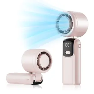 Portable Fan with 5-Speed Turbo, Smart LED Display for Speed and Battery, Quiet Low-Noise Design, Suitable for Outdoor, Travel, Commuting, and Summer Use