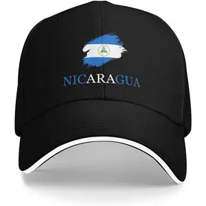 Nicaragua Flag Sandwich Cap Unisex Baseball Cap Trucker Dad Hat for Men Women Adjustable Peaked Fashion Outdoors Funny Golf Sunhat Black#SandwichBrimBaseballCap #TwoToneBrimHat#TikTokMadeMeBuyIt#SandwichBrimBaseballCap #TwoToneBrimHat#TikTokMadeMeBuyIt