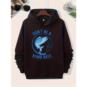 Women's humorous fishing design featuring a playful pun on 'dumb bass' Graphic Hoodie - Long Sleeve Pullover Regular Fit | Soft & Breathable Fabric, Durable Print, Everyday Comfort, Machine Washable, casual streetwear with humorous fishing theme indoor