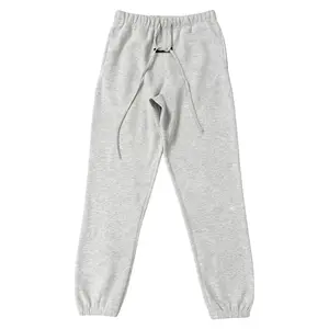 Men's Athletic Joggers Oversized Sweatpants for Women Cuffed Pants Casual Soft Fleece Elastic Waist Joggers with Pockets for Daily Wear, Workout & Lounge Light Oatmeal Grey
