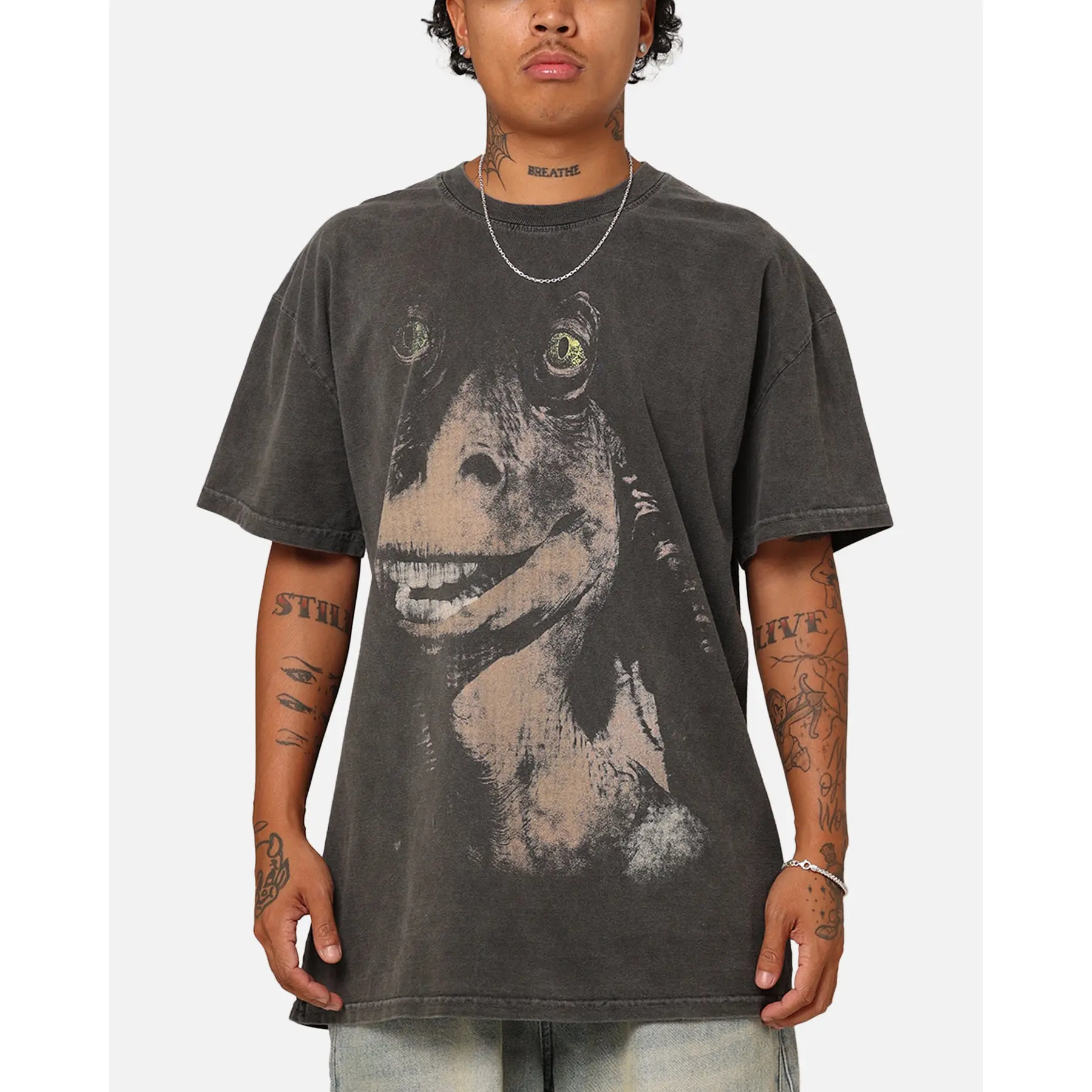 Star Wars Jar Jar Binks Heavyweight T-Shirt Black Wash