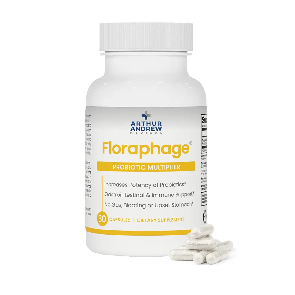 Arthur Andrew Floraphage Prebiotic Formula & Probiotic Multiplier for Digestive & Immune Health